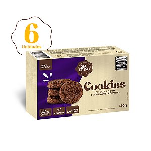 Pack c/06 und Cookies Chocolate Brigadeiro 120g - Vegano, Sem Glúten e Lactose