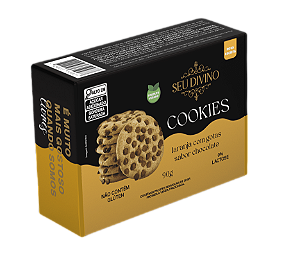 Cookies Laranja com Gotas de Chocolate 90g - Vegano, Sem Glúten e Lactose