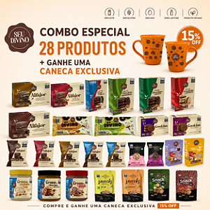 Combo Especial Seu Divino | 28 Produtos Sem Glúten + Caneca Grátis | 15% OFF
