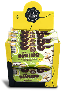 Pack 10 Biscoito Limão com Cobertura de Chocolate 70g | Sem Glúten, Sem Leite e Sem Ovos | Vegano