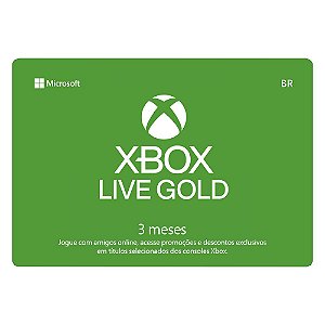 Xbox Live Gold - 3 Meses