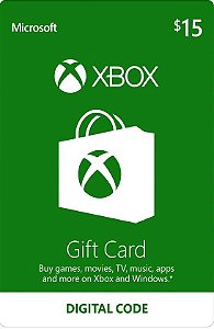 Xbox - Cartão Presente $ 15 Dólares