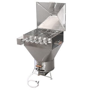 churrasqueira apolo plus mini 5 espetos giratórios premium inox - weber