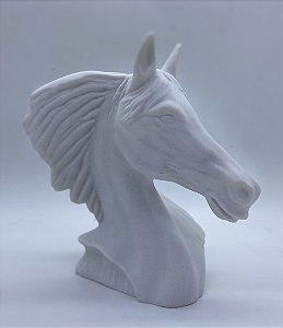 CABEÇA CAVALO MARMORE BRANCO 20 X 18 CM