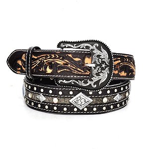 cinto de couro c strass - arizona belts