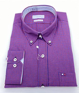 CAMISA RIVERTON XADREZ BORDO  010 742