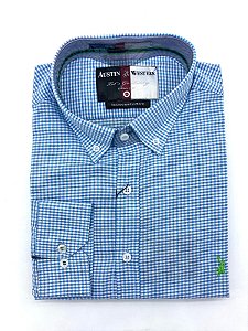 CAMISA AUSTIN M/L XADREZ AZUL BB