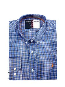 CAMISA AUSTIN M/L XADREZ AZUL