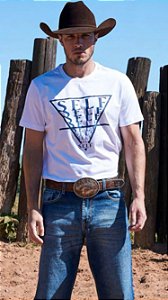 CAMISETA T-SHIRT MASCULINA SELF PRINT BRANCA (A) 39551