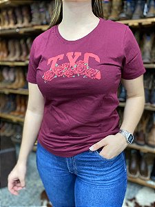 CAMISETA TXC CUSTOM 50673 BORDO ESTAMPADA