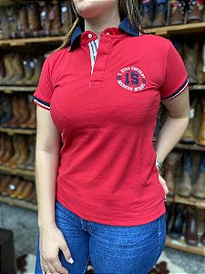 POLO TXC BORDADA VERMELHO 27158