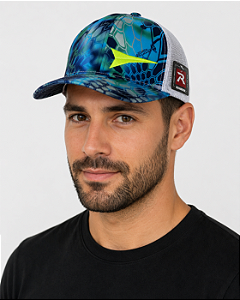 BONE FAST BACK TELA BRANCA LOGO VERDE LIMÃO