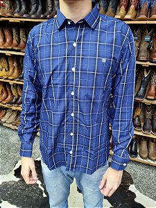 CAMISA DI HOFFMAN M/L 23413 AZUL MARINHO