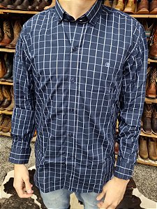 CAMISA DI HOFFMAN M/L 23344 AZUL MARINHO