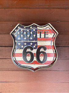 PLACA DE METAL USA 66