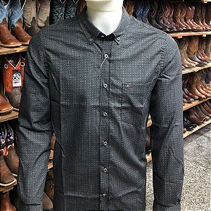 camisa riverton ml estampa cinza escuro cod 020 cor176