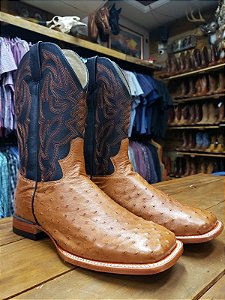 BOTA JACOMO AVESTRUZ CONHAQUE 3192 XMDQ