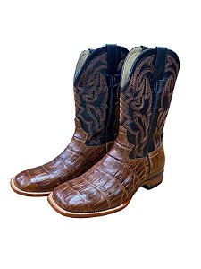 BOTA JÁCOMO JACARE CONHAQUE NAPA PRETO 3192 XMDQ