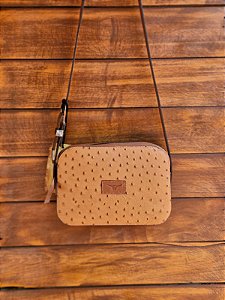 BOLSA CINCOW DIVE COURO AVESTRUZ GUARANA 9352