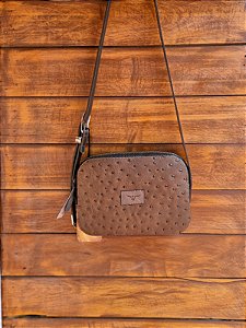 BOLSA CINCOW DIVE COURO AVESTRUZ CAFÉ 9352