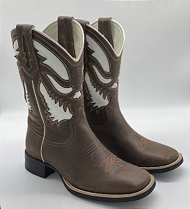 bota bico quadrado crazy horse 2024 - bulls horse