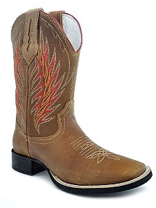 bota bico quadrado dallas bambu 50015 - bulls horse