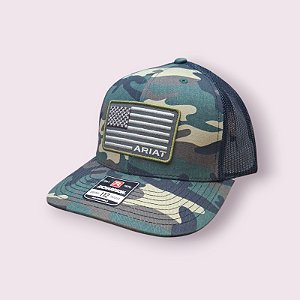 BONE ARIAT MILITAR BANDEIRA