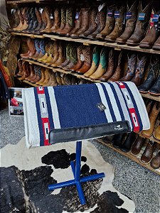 MANTA PARA SELA BOOTS HORSE NAVAJO COMBAT MARINHO/BRANCA 30X32