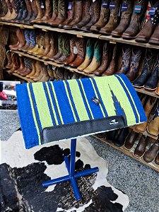 MANTA PARA SELA BOOTS HORSE NAVAJO COMBAT VERDE/AZULROYAL 30X32