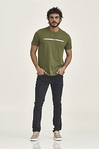 CAMISETA TXC CUSTOM MEIA MALHA PENTEADA VERDE MILITAR 192351