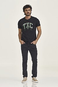CAMISETA TXC CUSTOM MEIA MALHA PENTEADA PRETA 192295