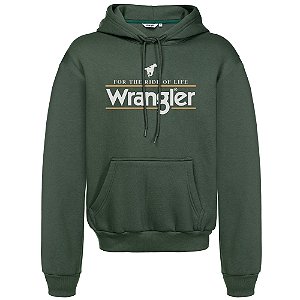 MOLETOM MASCULINO WRANGLER C/CAPUZ WM9553 MUSGO
