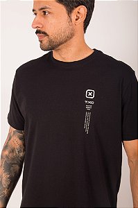 CAMISETA REGULAR MEIA MALHA PENTEADA 192608 PRETA