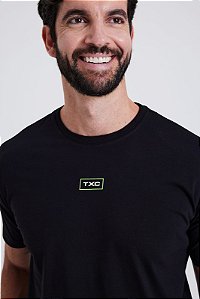 CAMISETA REGULAR MEIA MALHA PENTEADA 192551 PRETO