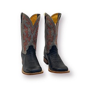 BOTA GOYAZES WATUSI BLACK COURO WACO CIMENTO 251506 CBC