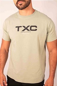 CAMISETA TXC REGULAR MEIA MALHA PENTEADA ESTAMPADA VERDE CLARO 192572