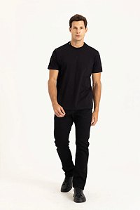 CAMISETA TXC REGULAR MEIA MALHA PENTEADA ESTAMPADA PRETA 192548