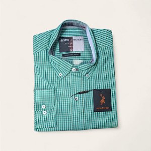 CAMISA AUSTIN M/L XADREZ VERDE COMFORT PREMIUM