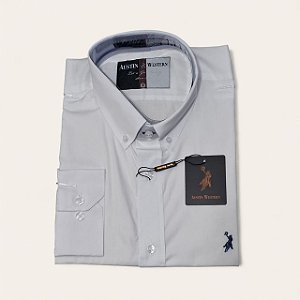 CAMISA AUSTIN M/L LISA BRANCA SLIM COMFORT