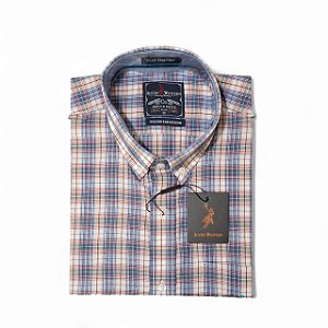 CAMISA AUSTIN M/C XADREZ BRANCA AZUL