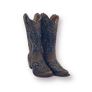 BOTA VIMAR BICO FINO FOSSIL CASTANHO 10261