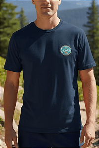CAMISETA COLUMBIA BUTTON STAMP SCRIPTED AZUL MARINHO 321092