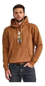 MOLETOM TXC CAPUZ C/ ESTAMPA MARROM 3505