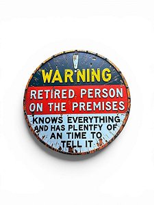 PLACA DECORATIVA WARNING