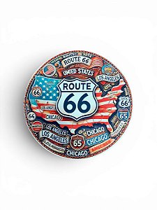 PLACA DECORATIVA ROUTE 66