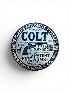 PLACA DECORATIVA REVOLVERS COLT