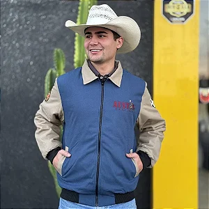 JAQUETA AUSTIN WESTERN BORDADA MARINHO