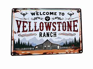 PLACA DECORATIVA YELLOWSTONE RANCH