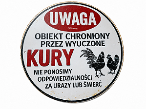 PLACA DECORATIVA YELLOWSTONE UWAGA
