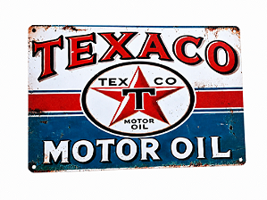 PLACA DECORATIVA TEXACO MOTOR OIL
